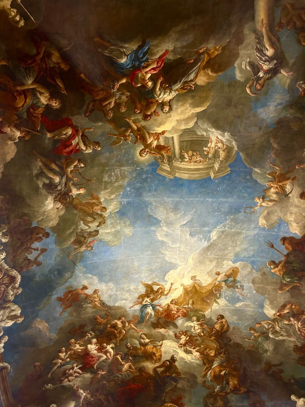 Painted ceiling at the Palace of Versailles